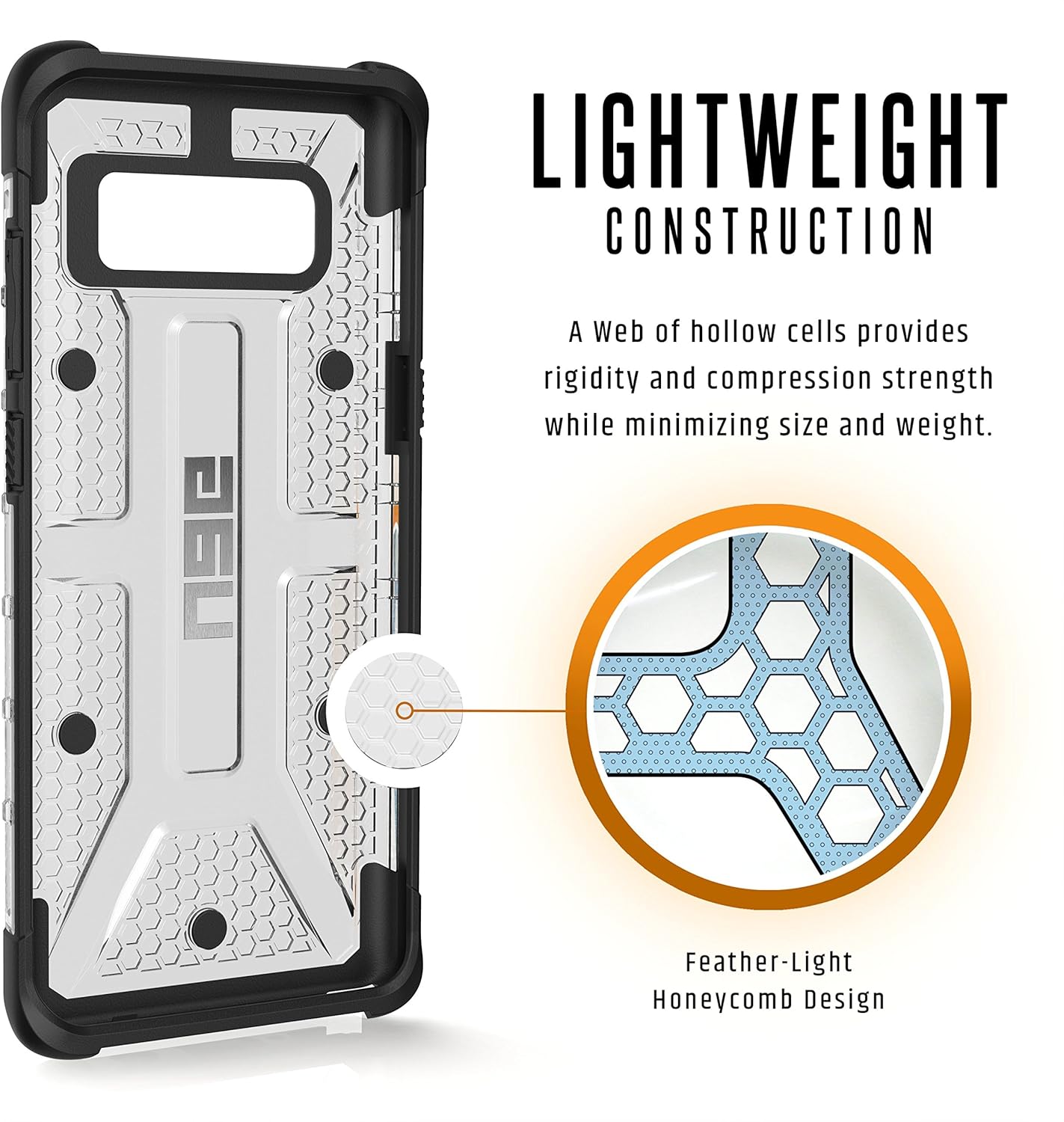 URBAN ARMOR GEAR [UAG Samsung Note 8 Plasma Feather-Light Rugged [Ice] Military Drop Tested Phone Case - Image 6