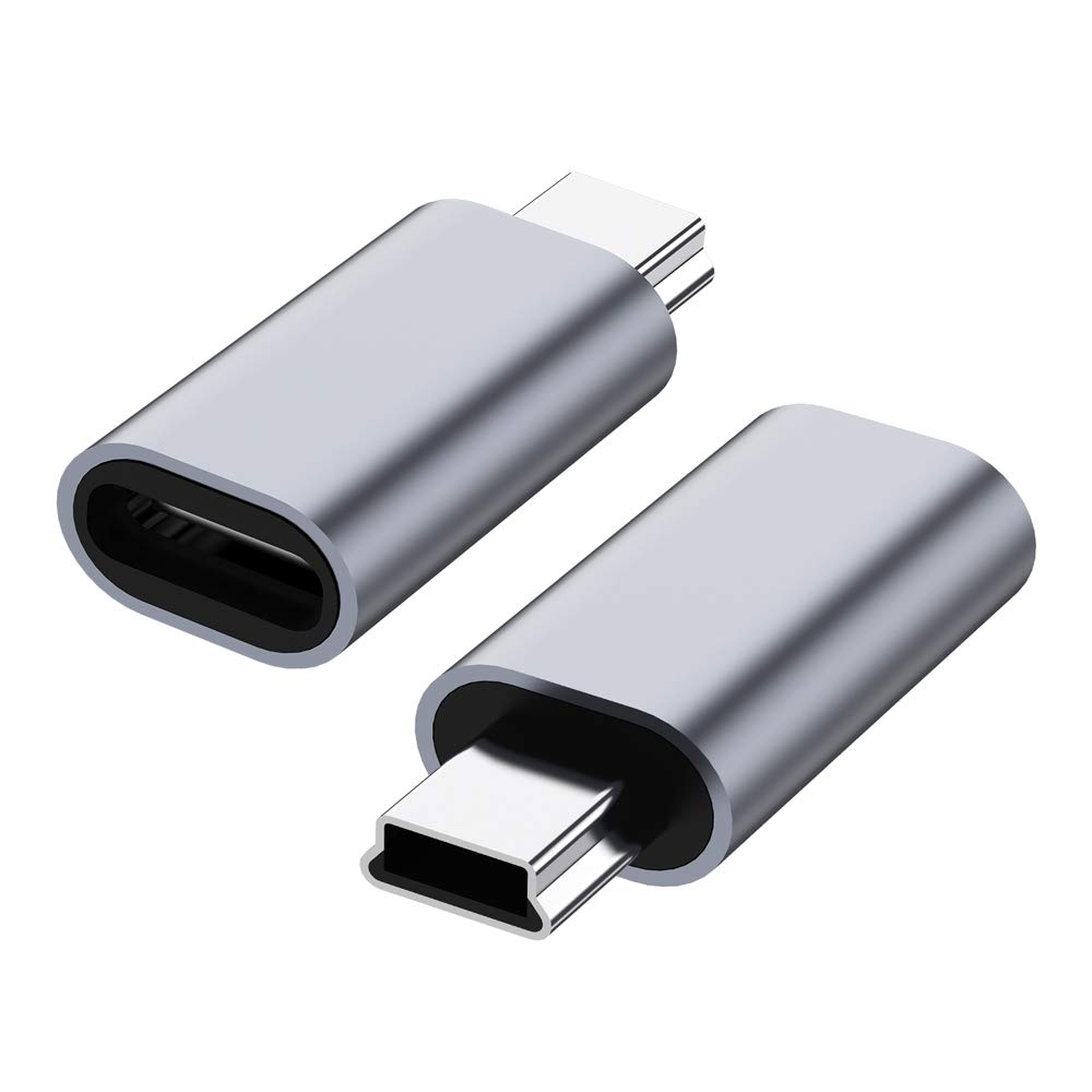 JXMOX USB C to Mini USB 2.0 Adapter (2-Pack) | Charge & Sync Your Devices