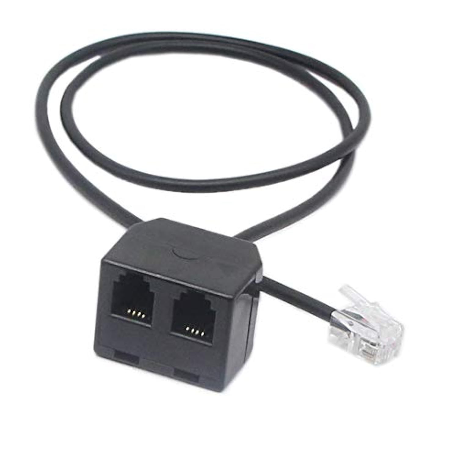 SinLoon RJ9 Y Splitter 1 Male to 2 Female | Connect Two Headsets to Your IP Phone