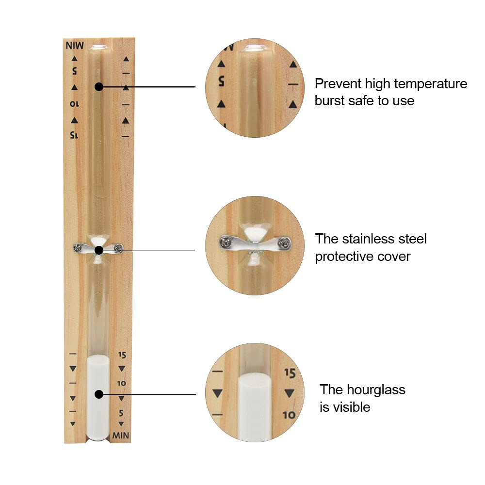 Sauna Timer 15 Min Sand Timer | Perfect for Saunas & More - Image 5