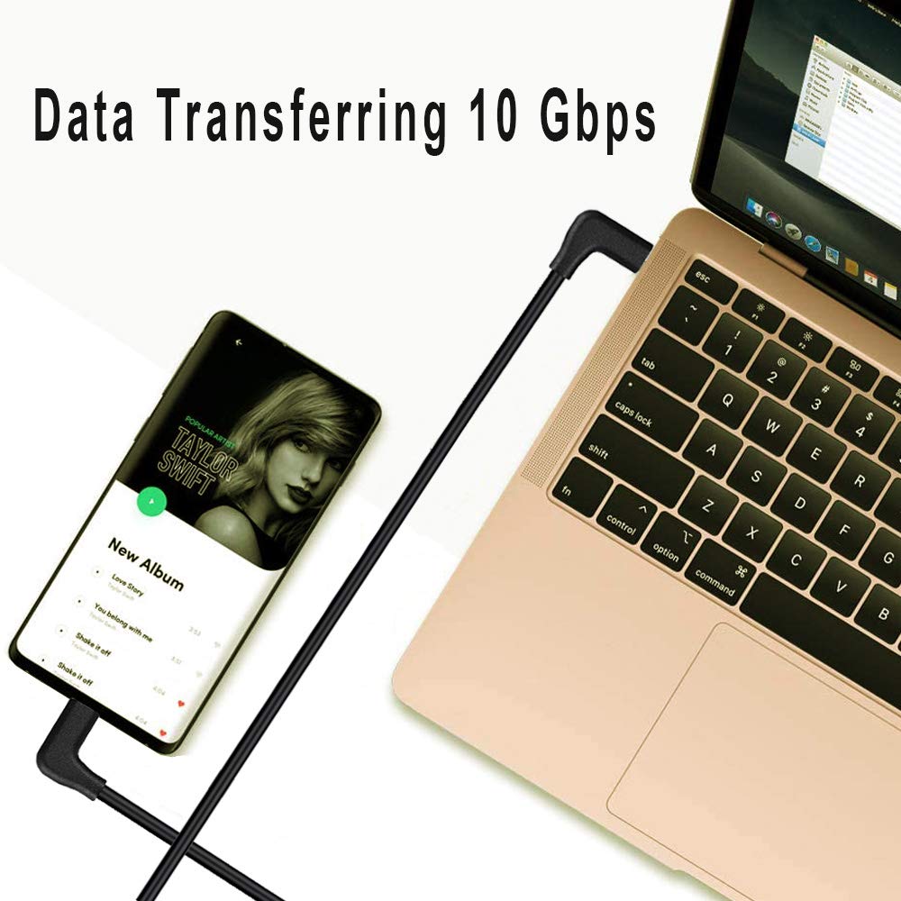 QCEs Right Angle USB-C Cable (2m) | 100W PD Charging & 4K Video - Image 5