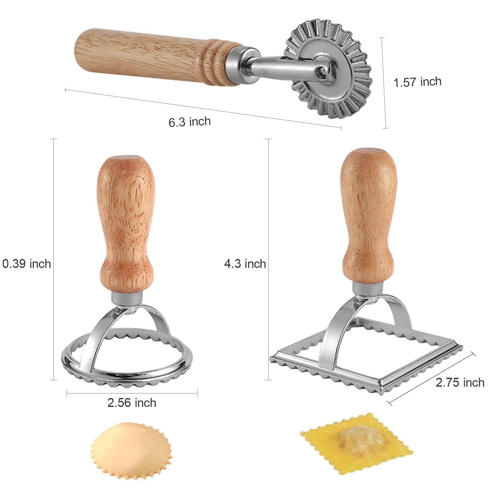 HSP-HSWITI Ravioli Maker Stamp Cutter 3 Set | Create Perfect Pasta & Dumplings - Image 6