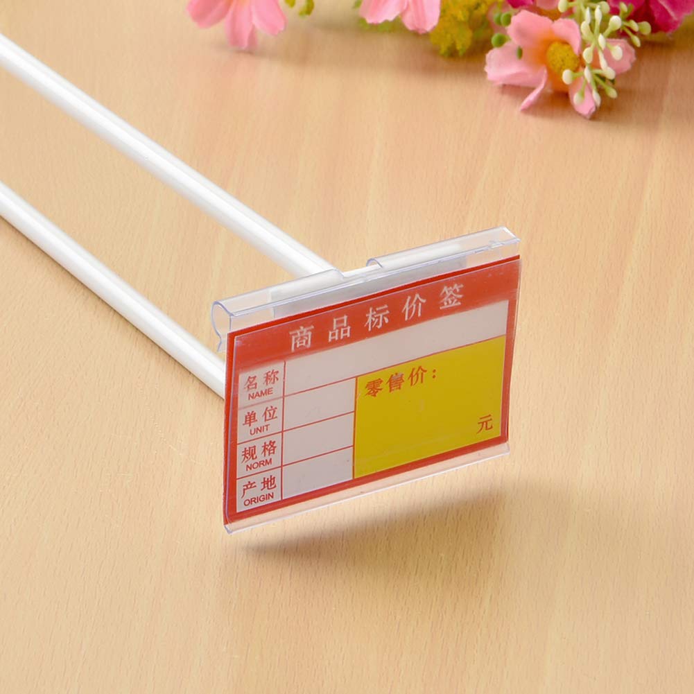 mollensiuer 100Pcs Clear Plastic Shelf Label Holders 60x42MM | Organize Your Retail Display Instantly - Image 4