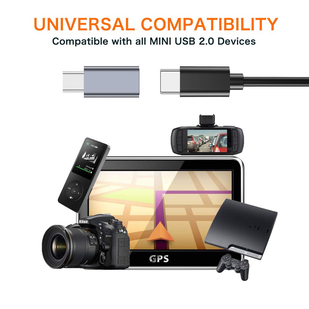 JXMOX USB C to Mini USB 2.0 Adapter (2-Pack) | Charge & Sync Your Devices - Image 5