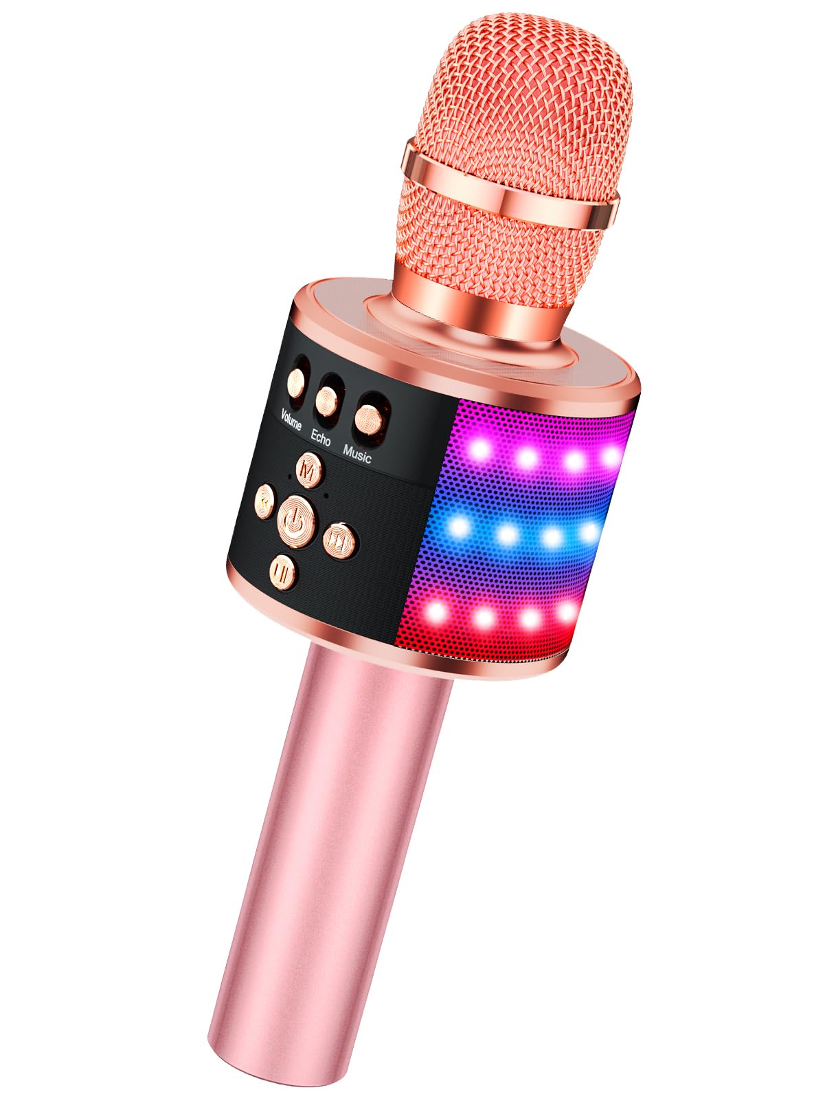 BONAOK Karaoke Microphone for Kids & Adults (Rose Gold) | Sing Your Heart Out Anywhere