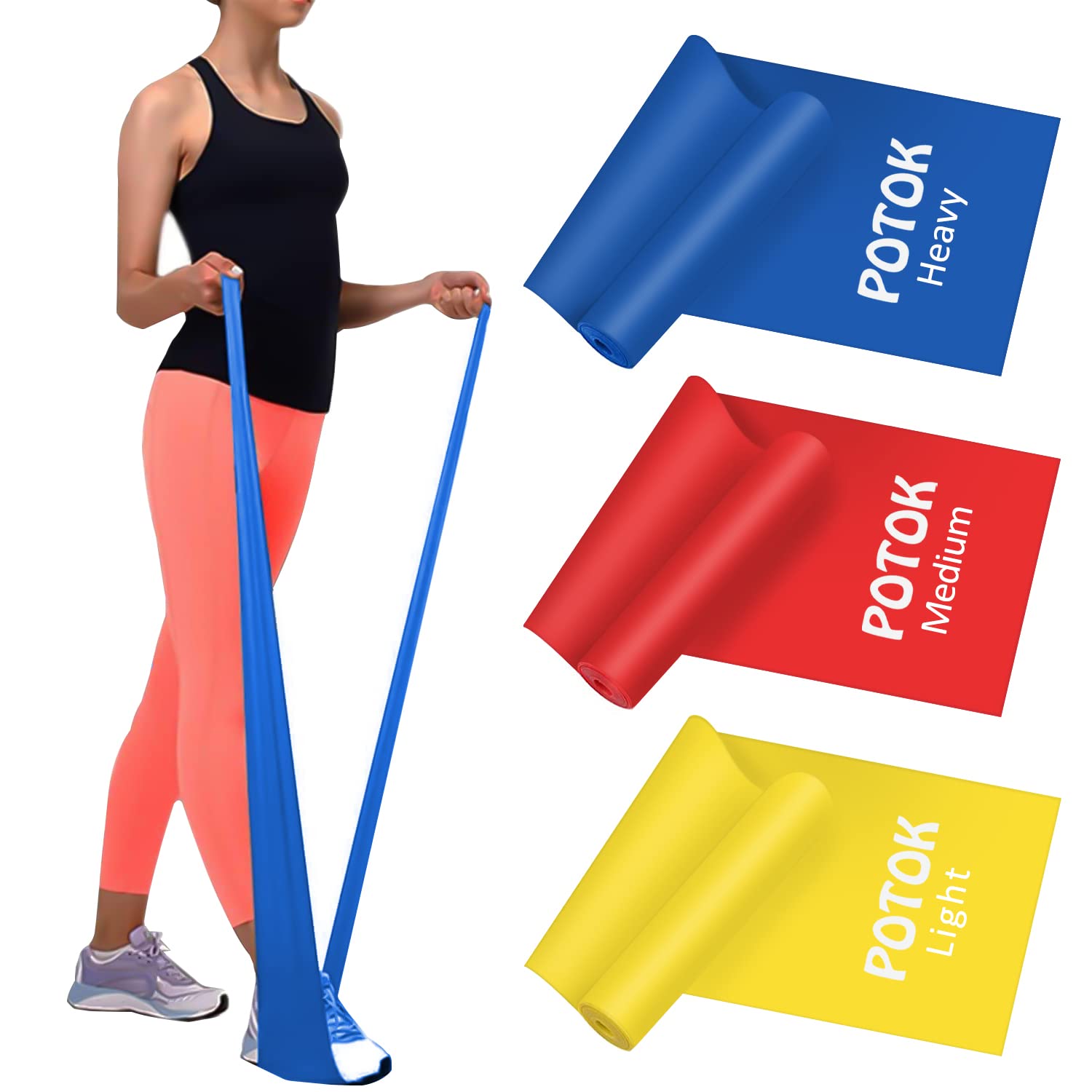 Potok Resistance Bands Set 3 Pack | Build Strength Anywhere
