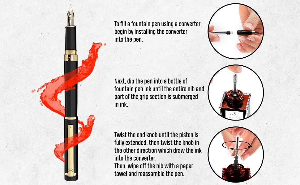 Luxury Green Fountain Pen with Fine Nib | Elegant Writing Experience - Image 5