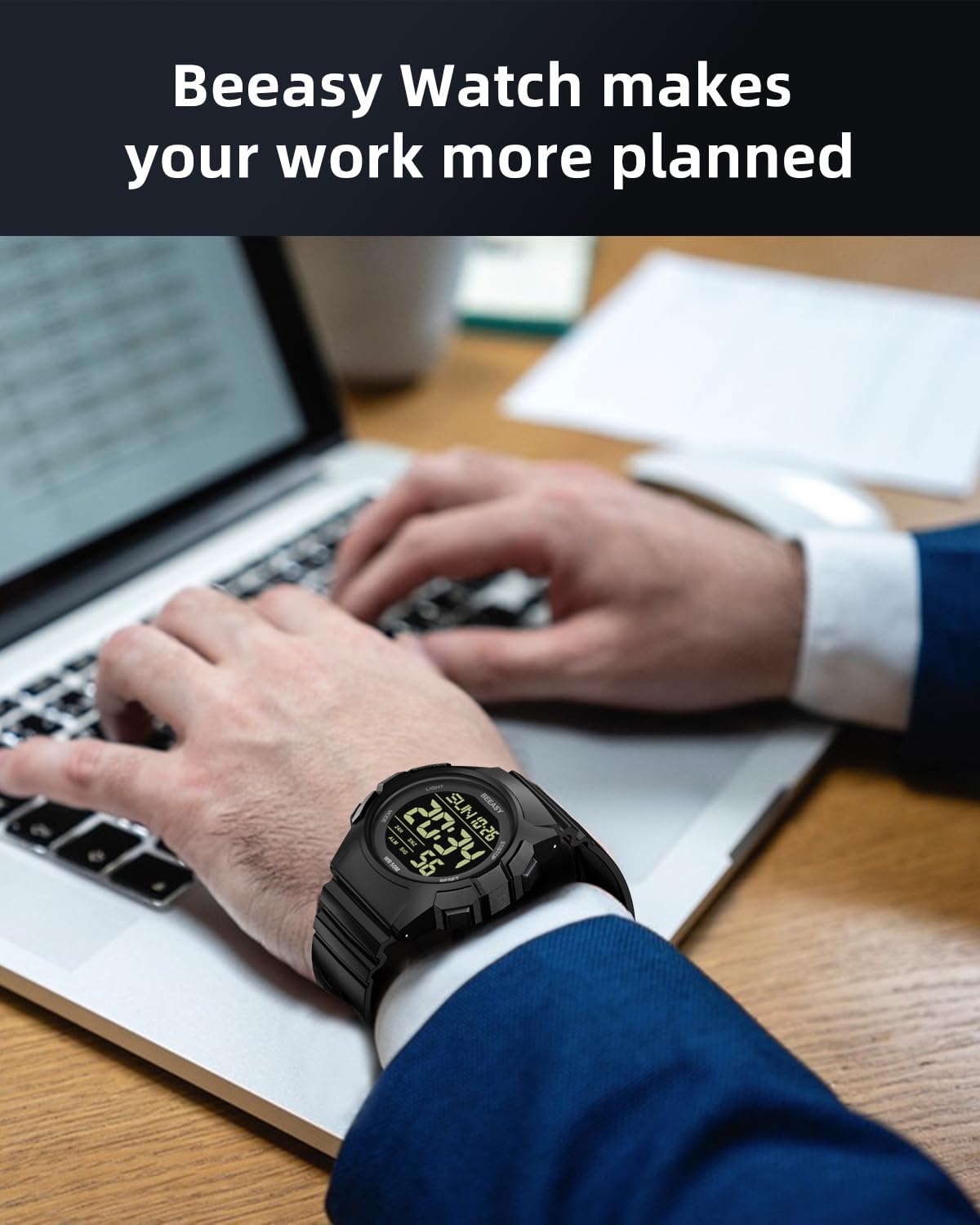 Beeasy Digital Watch for Men | Ultra-clear Display, Waterproof, Shock-resistant (₹3,368) - Image 6