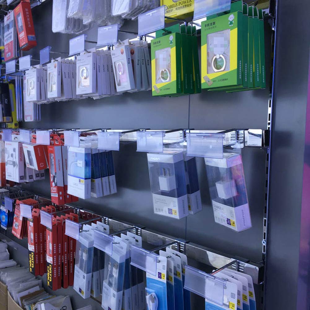 mollensiuer 100Pcs Clear Plastic Shelf Label Holders 60x42MM | Organize Your Retail Display Instantly - Image 5