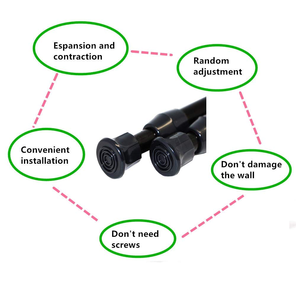 qinnsou Adjustable Tension Rods 30-50cm (11.8-20") | Organize Your Kitchen Instantly - Image 6