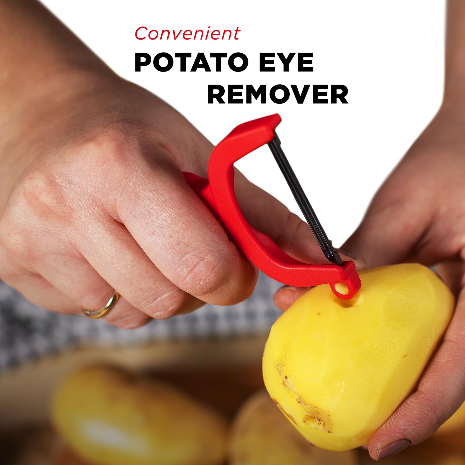 Kuhn Rikon Original Swiss Peeler 3-Pack Red/Green/Yellow | Effortless Peeling - Image 5