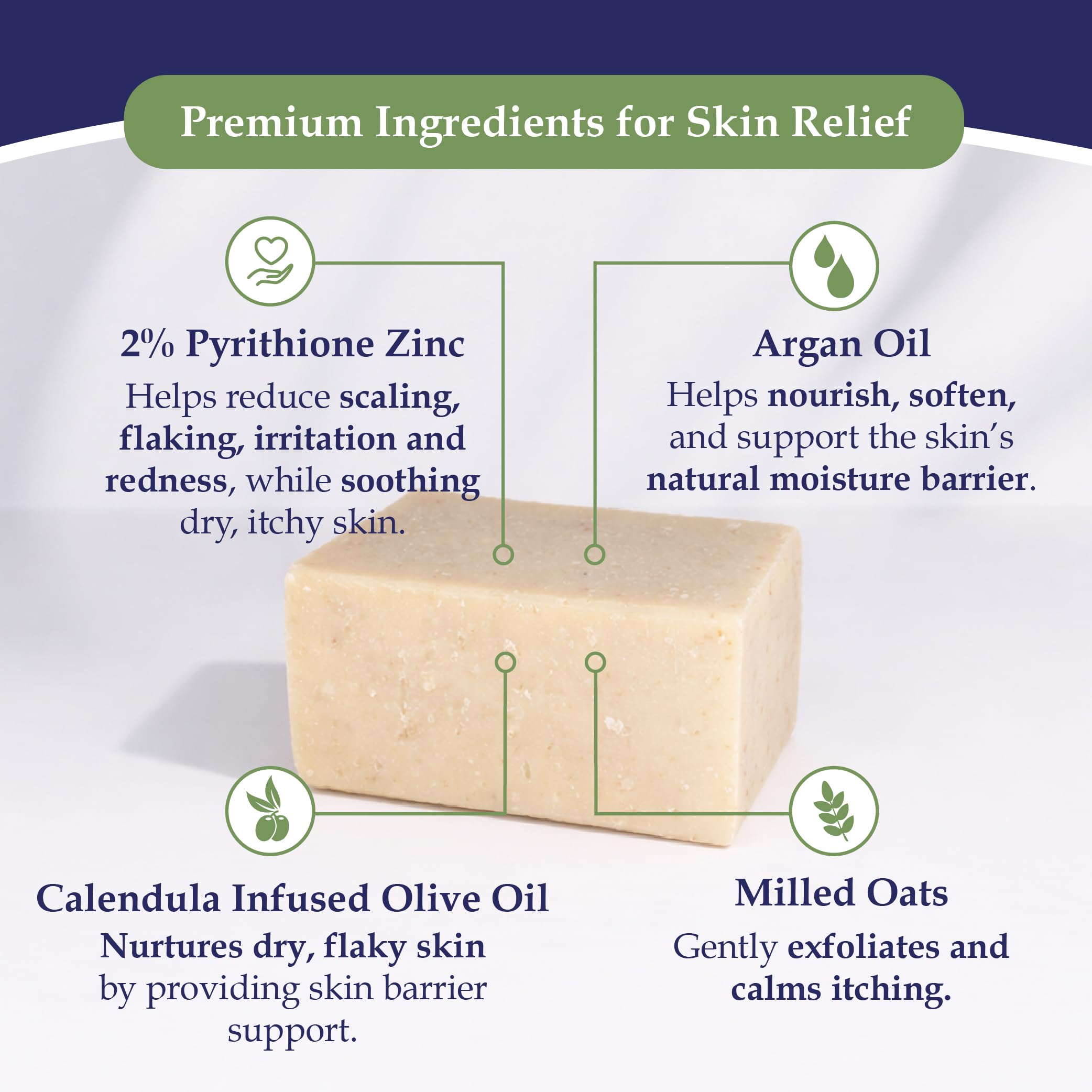 Acne Bar Soap with Pyrithione Zinc 113g (4oz) | Clear Skin Face Wash Bar - Image 4