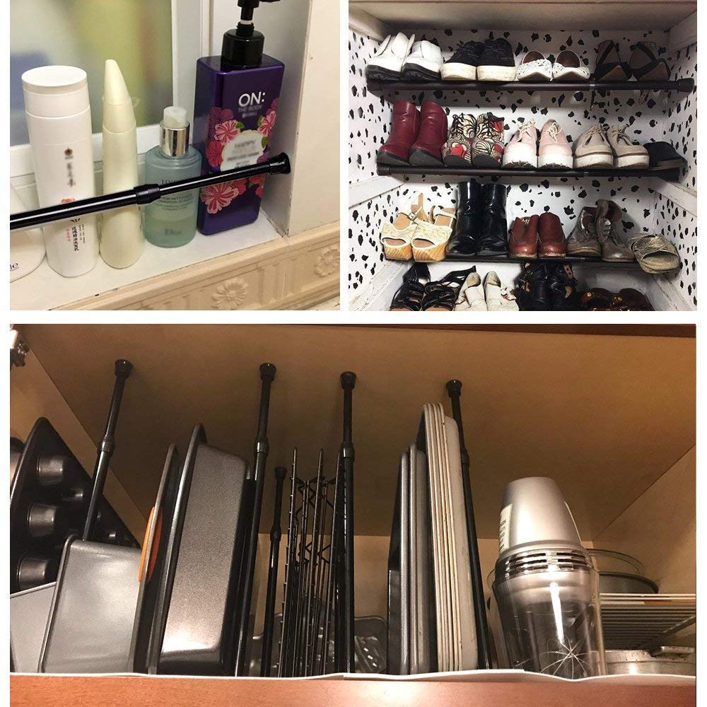 qinnsou Adjustable Tension Rods 30-50cm (11.8-20") | Organize Your Kitchen Instantly - Image 4