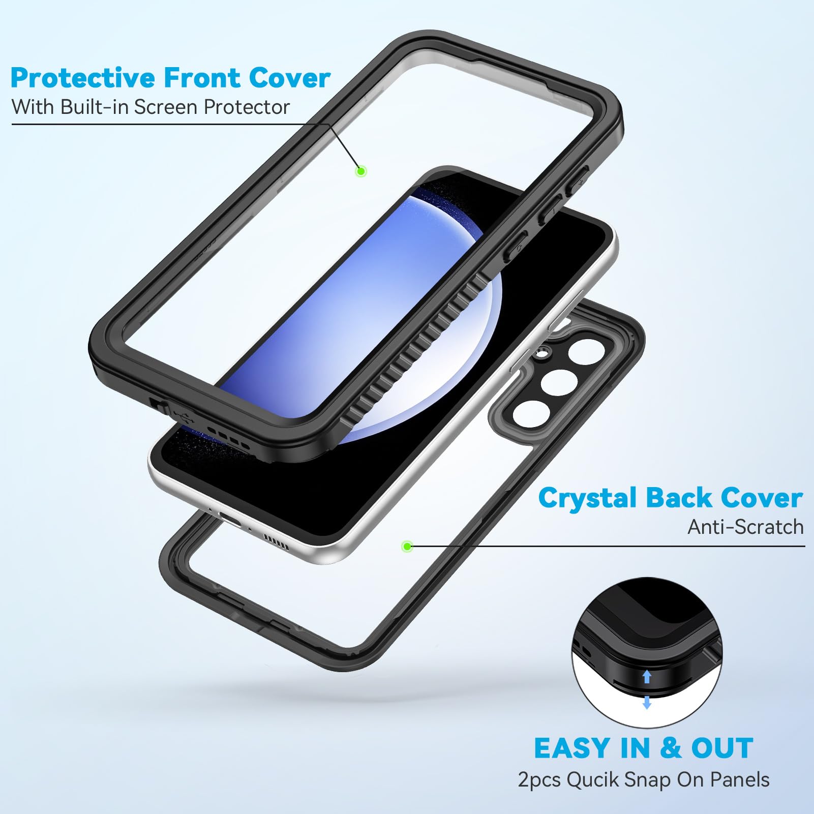 Lanhiem Galaxy S23 FE Case | IP68 Waterproof & Dustproof Protection - Image 4