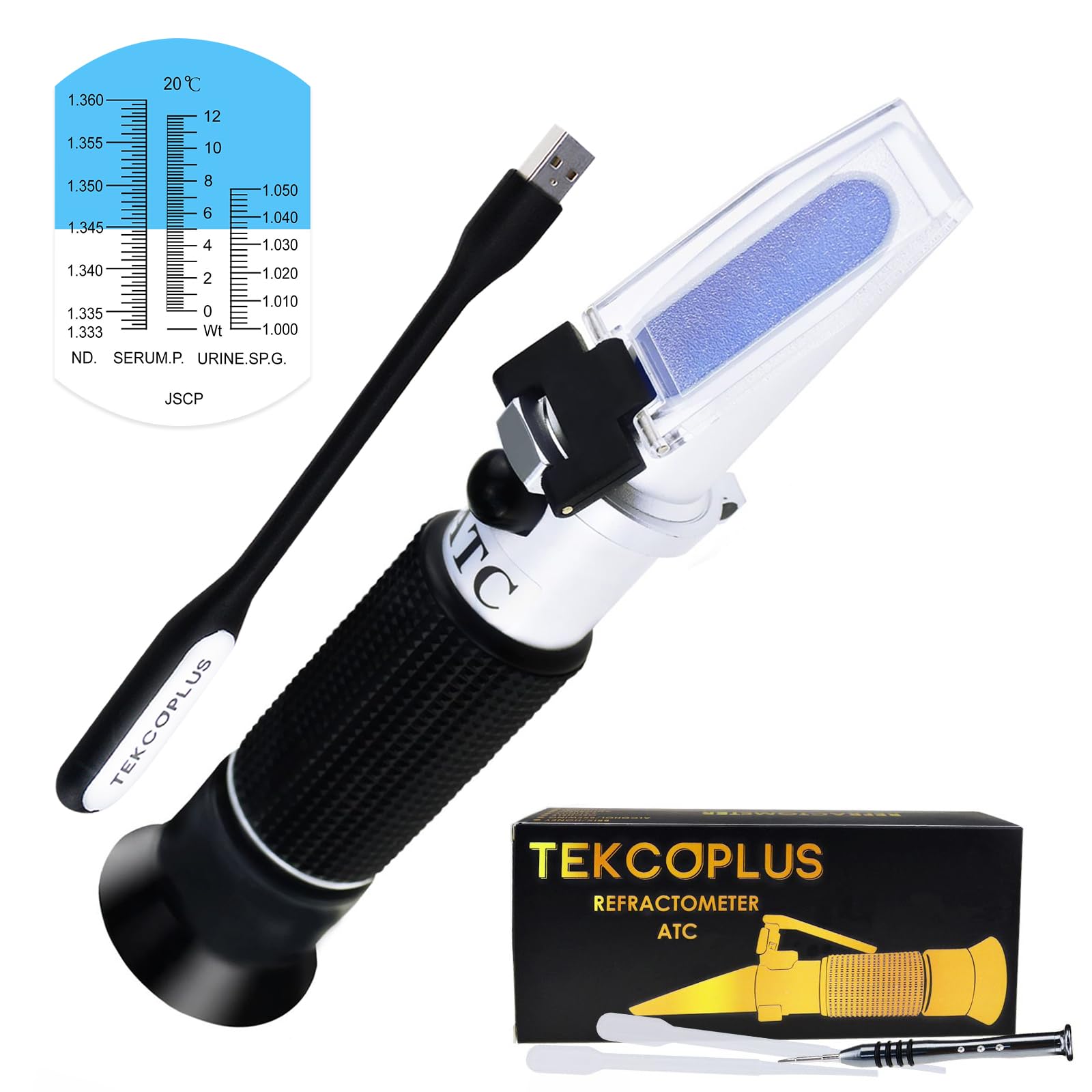 TEKCOPLUS 3-in-1 Clinical Refractometer | Accurate Health Index Readings