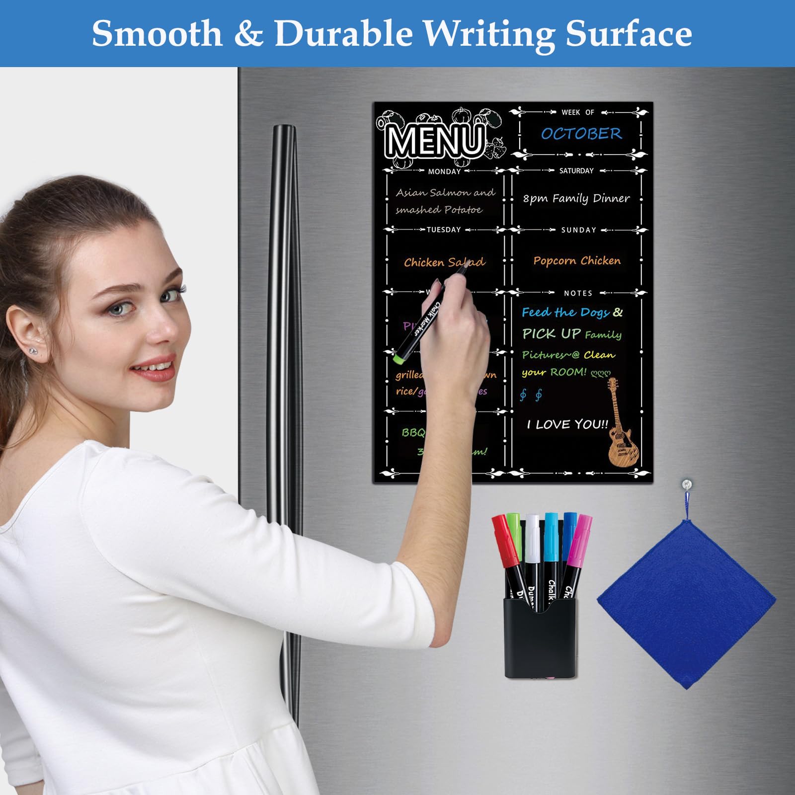 Fridge Magnetic Menu Board 60cm x 40cm | Plan Your Week, Feed Your Family - Image 6