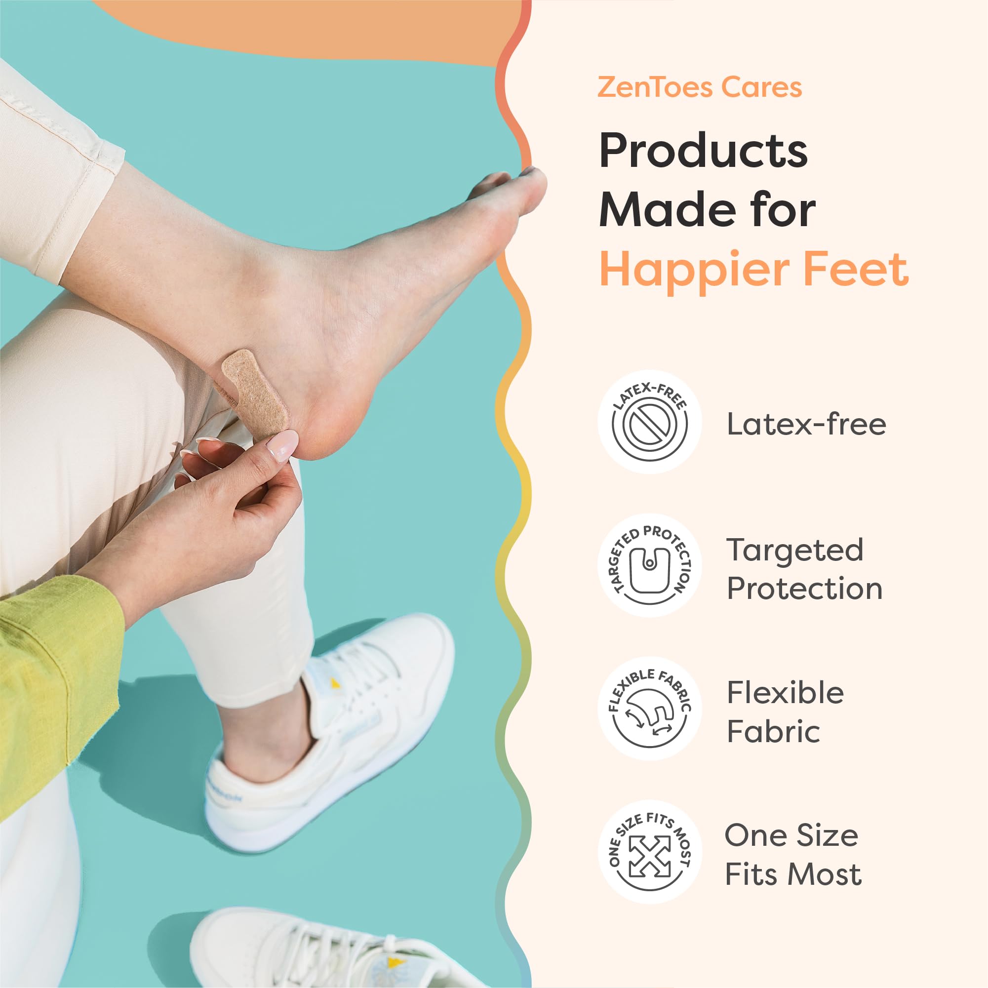 ZenToes U-Shaped Callus Pads 24 Pack | Relieve Foot Pain & Friction Instantly - Image 6