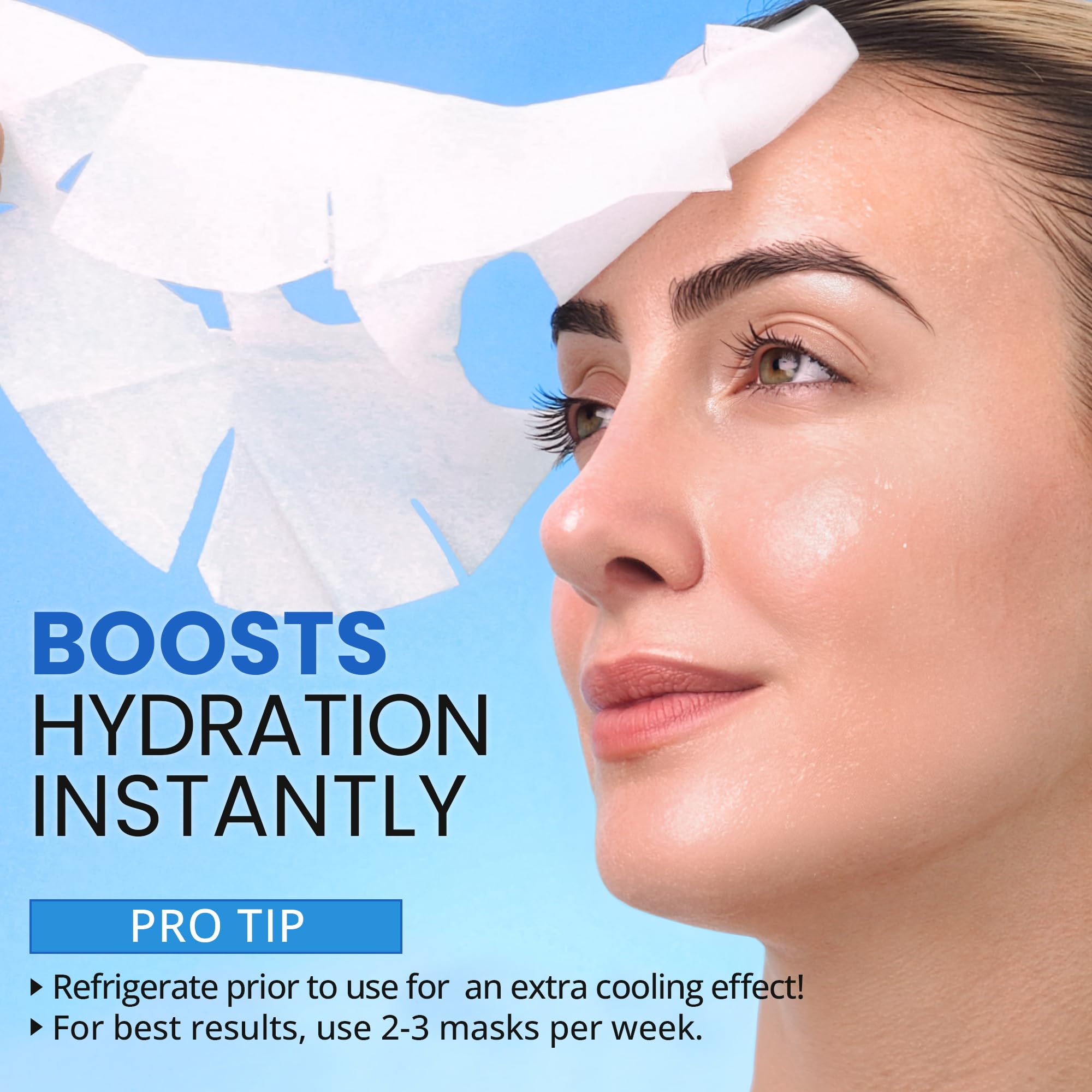 Ebanel Collagen Face Mask 15 Pack | Instant Glow & Lasting Hydration with Hyaluronic Acid - Image 4