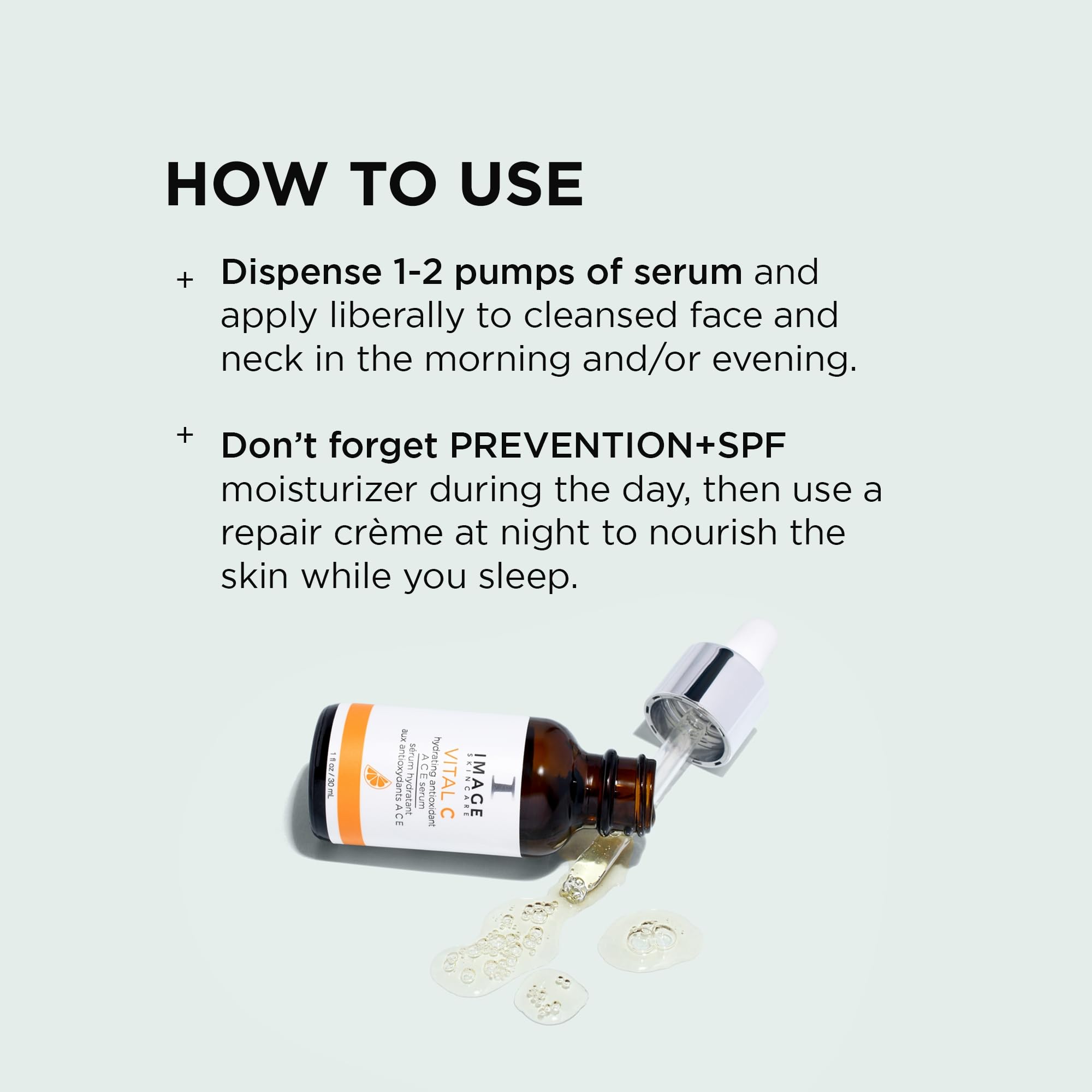 IMAGE Skincare VITAL C Hydrating Vitamin A C E Serum 30ml | Brighten & Hydrate Skin - Image 6