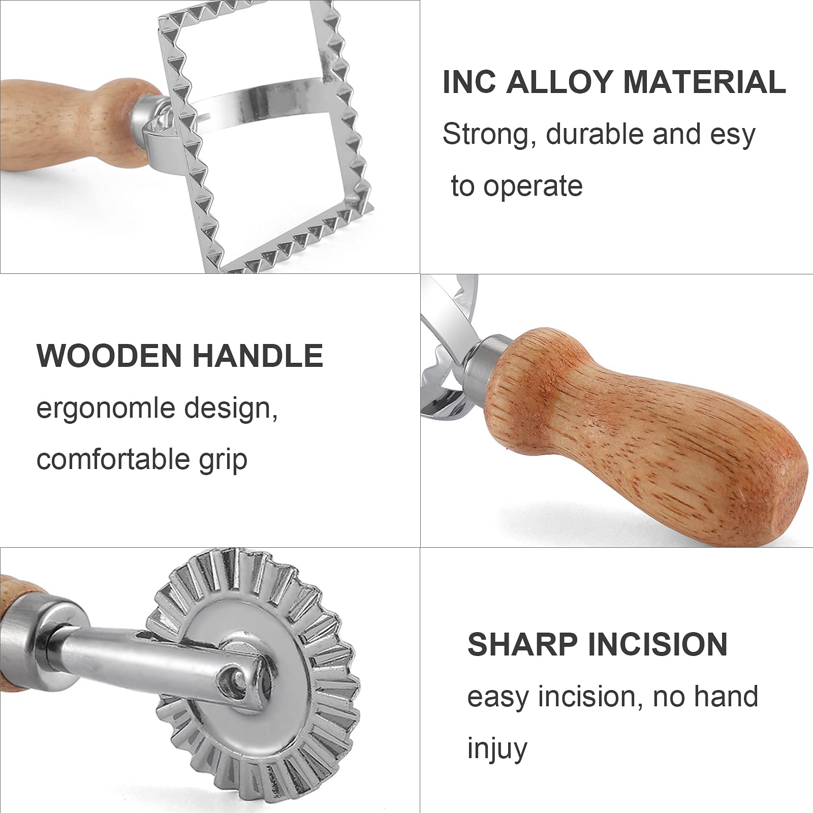 HSP-HSWITI Ravioli Maker Stamp Cutter 3 Set | Create Perfect Pasta & Dumplings - Image 4