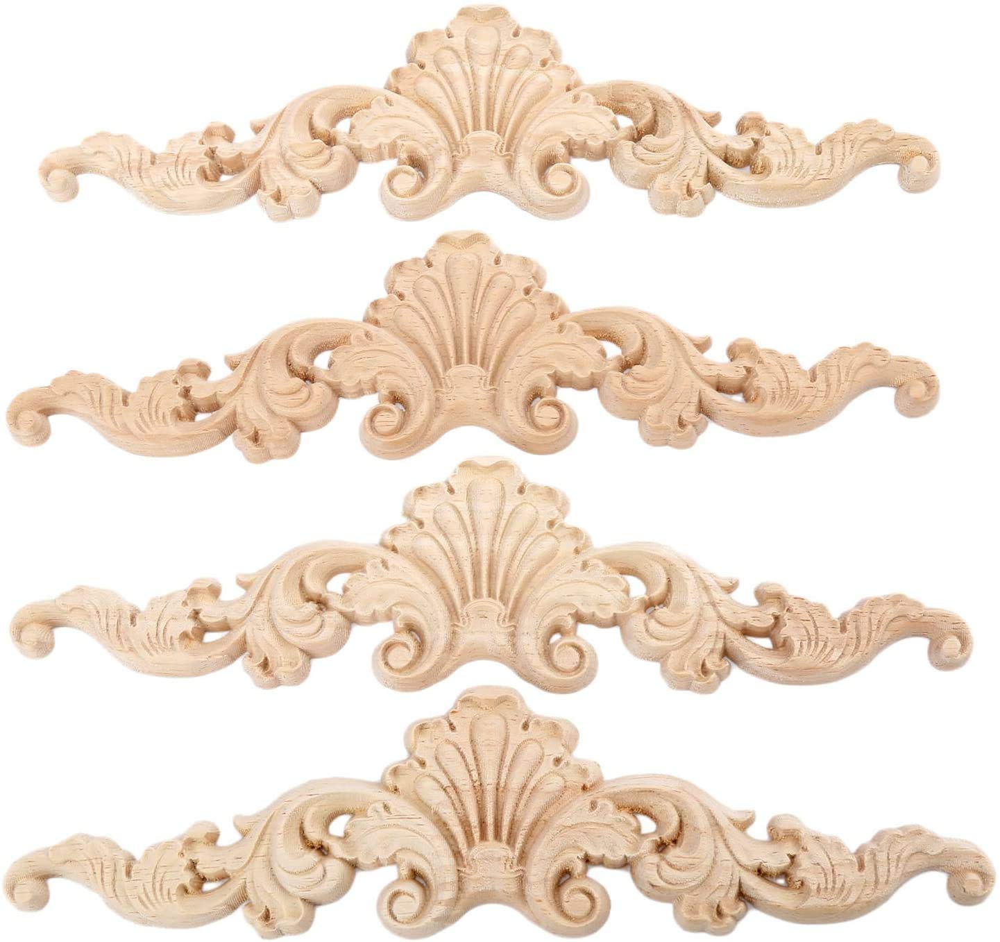 Unbranded Wood Carved Applique 15cm (6in) | Elegant Home Decor Accent