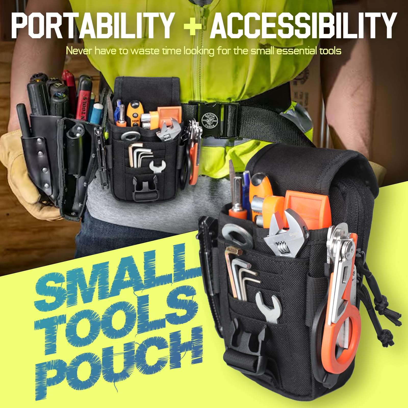 WYNEX Tactical Compass Phone Pouch | Double Capacity EDC Holster - Image 4