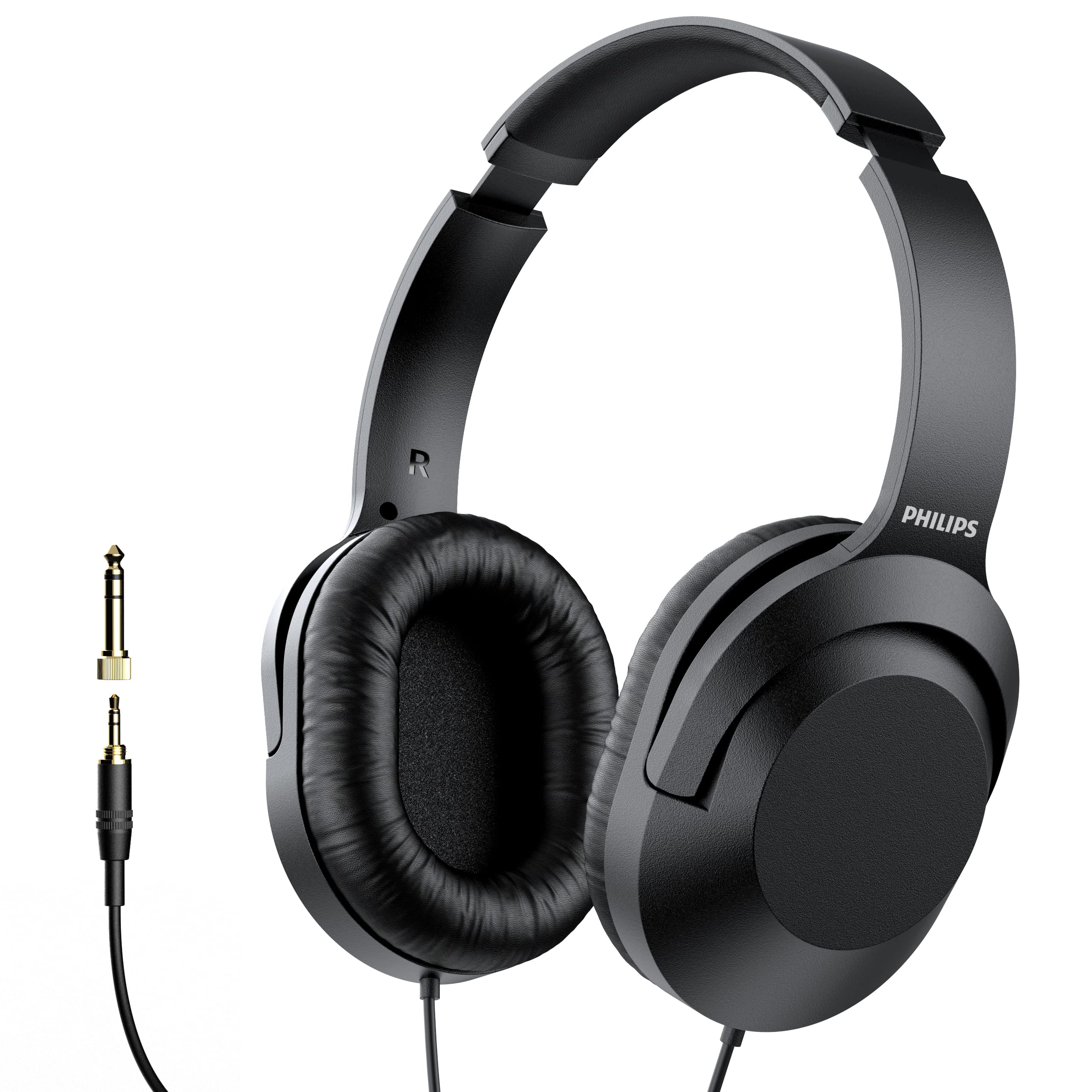 Philips SHP9500 Over-Ear Headphones 3.05m | Crystal Clear Audio for Studio & Podcasts