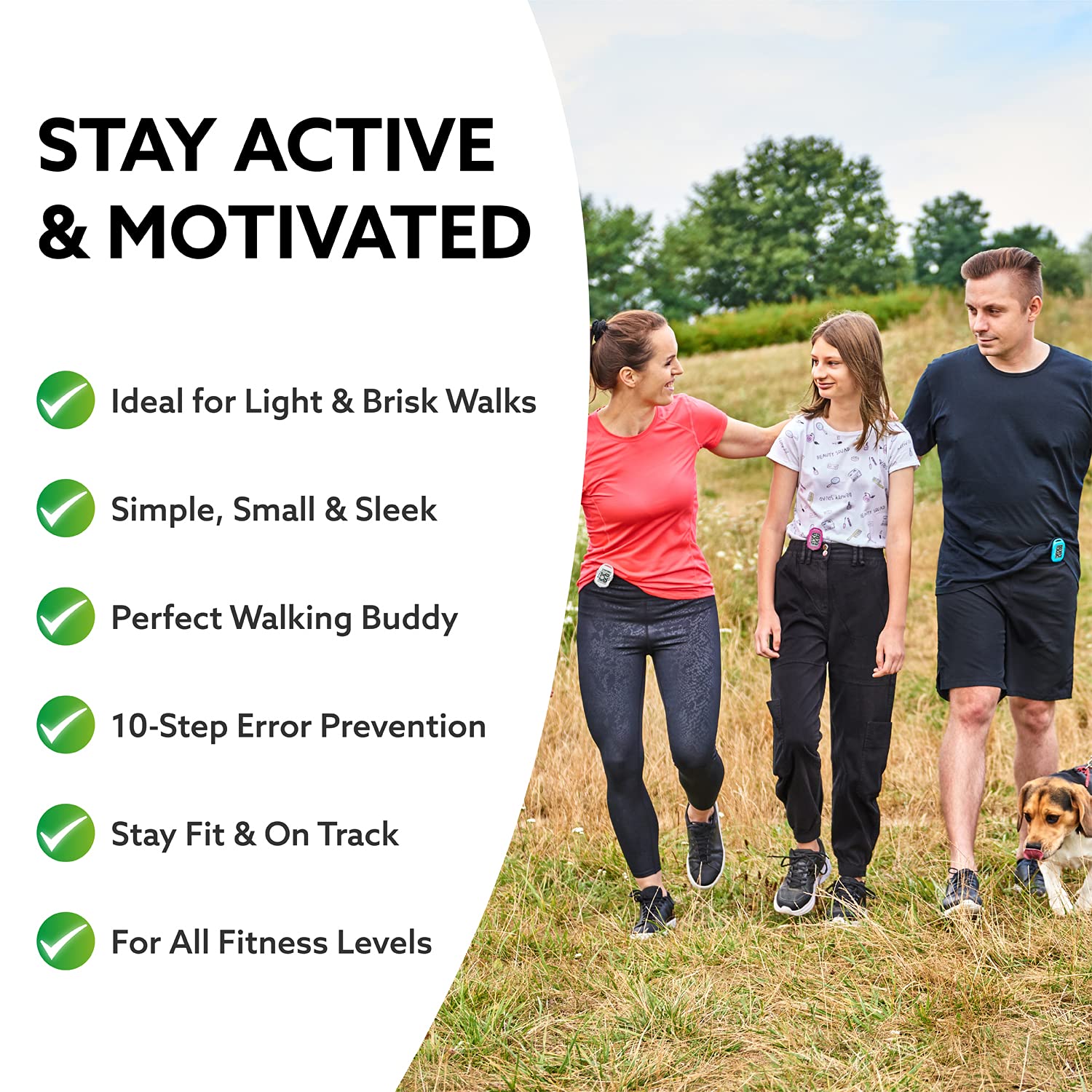 3DActive Simple Step Counter Pedometer A420S | Track Your Steps Accurately, No Smartphone Needed - Image 5