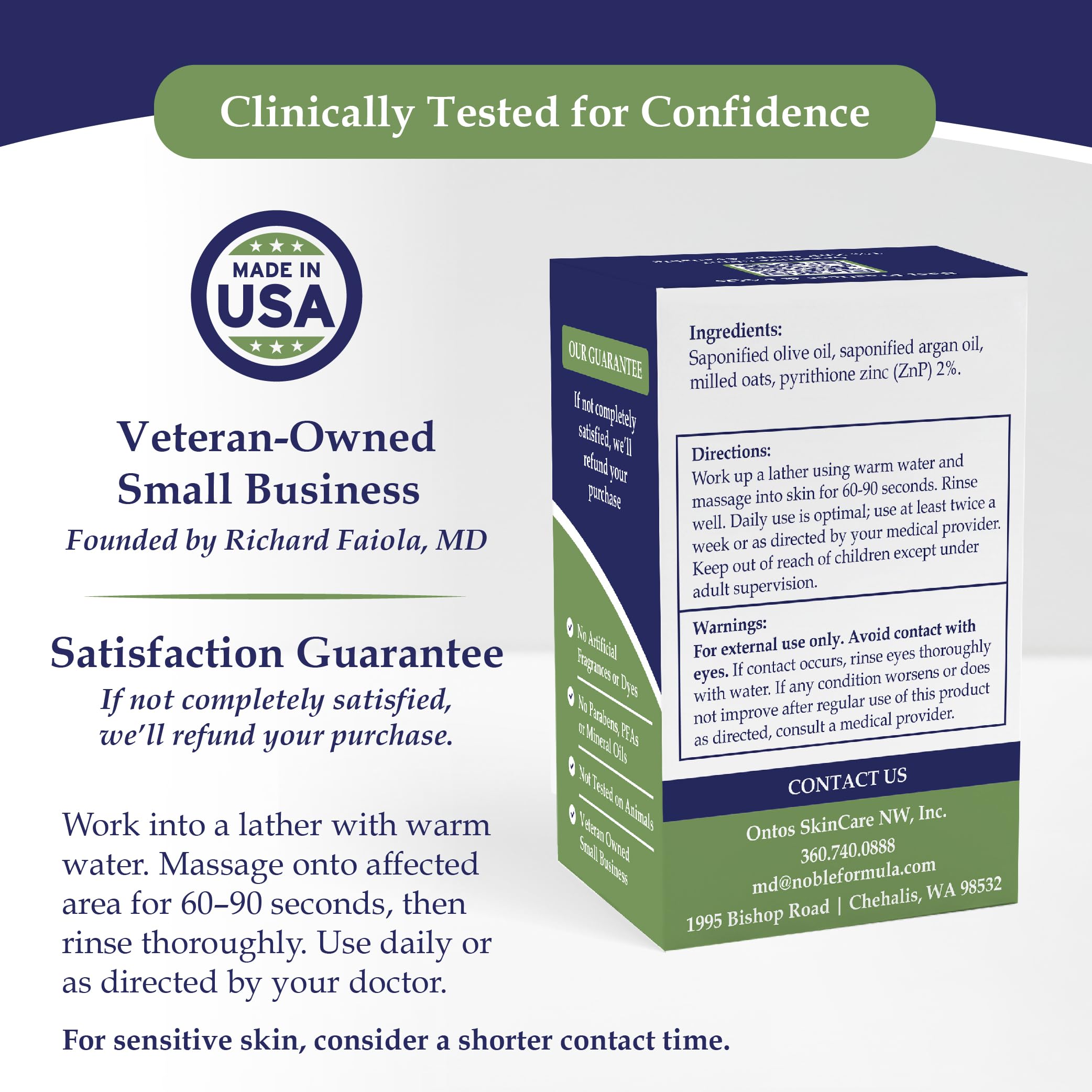 Acne Bar Soap with Pyrithione Zinc 113g (4oz) | Clear Skin Face Wash Bar - Image 5