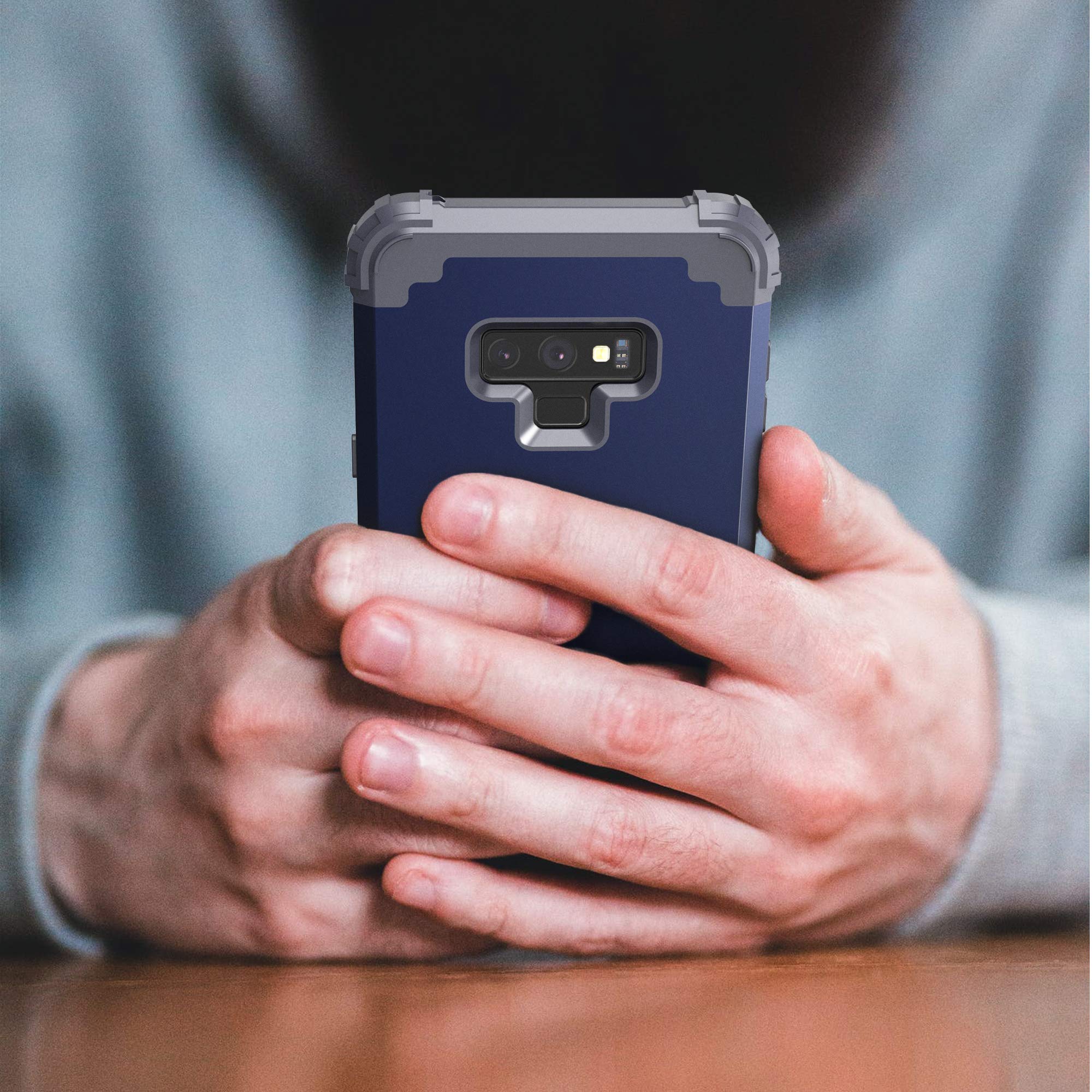 IDweel for Galaxy Note 9 Case - 3-in-1 Shockproof Blue | Ultimate Protection for Men - Image 4