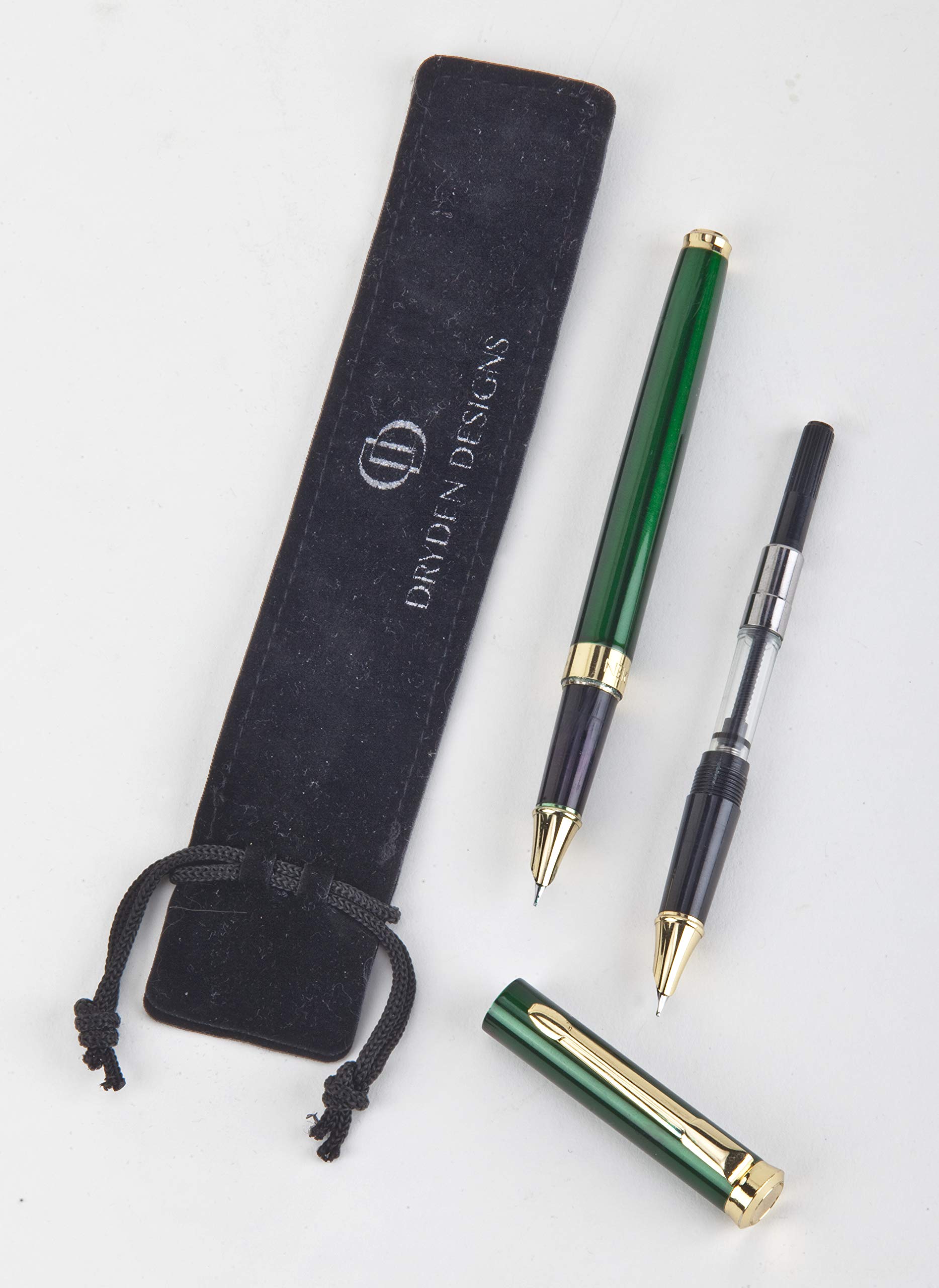 Luxury Green Fountain Pen with Fine Nib | Elegant Writing Experience - Image 6