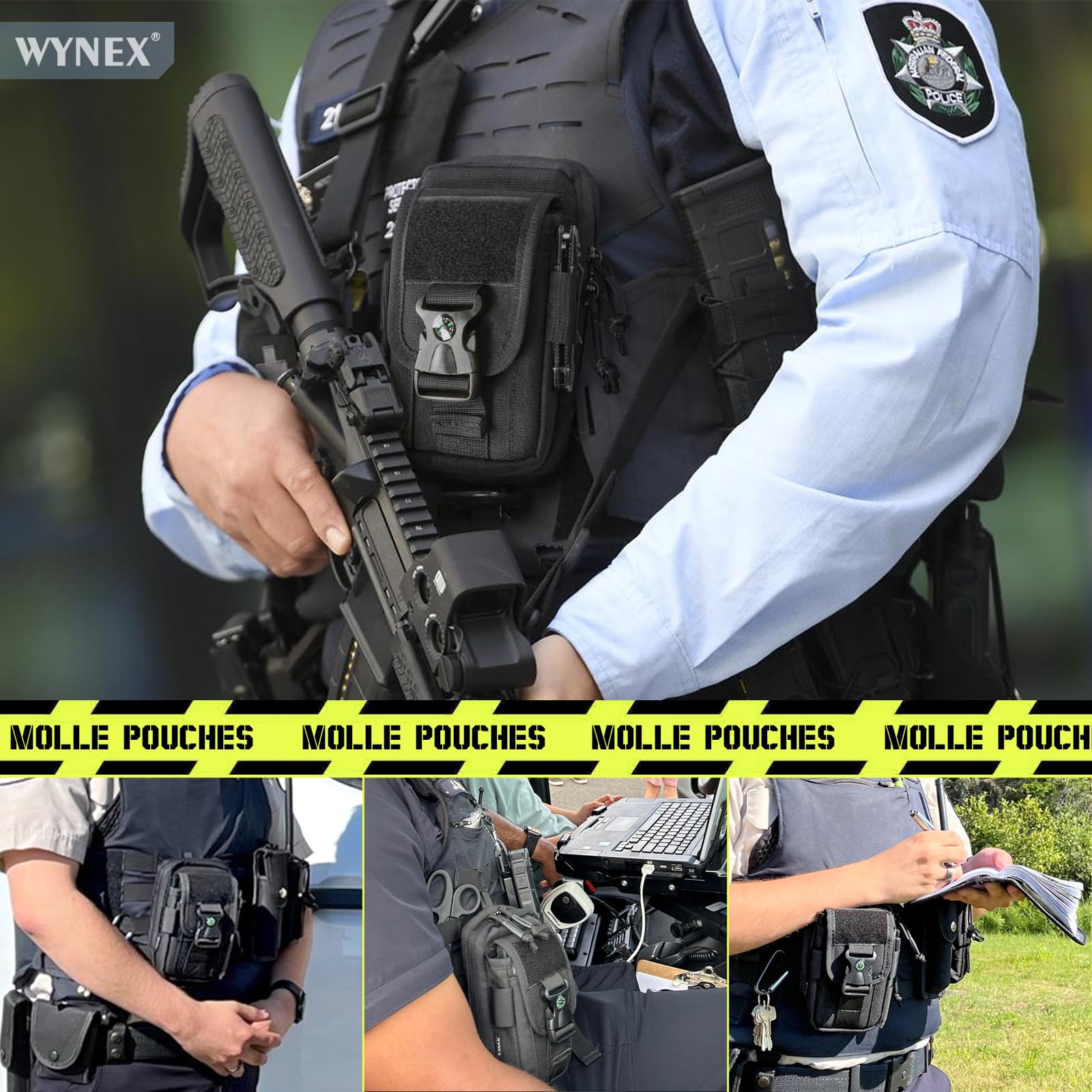 WYNEX Tactical Compass Phone Pouch | Double Capacity EDC Holster - Image 6