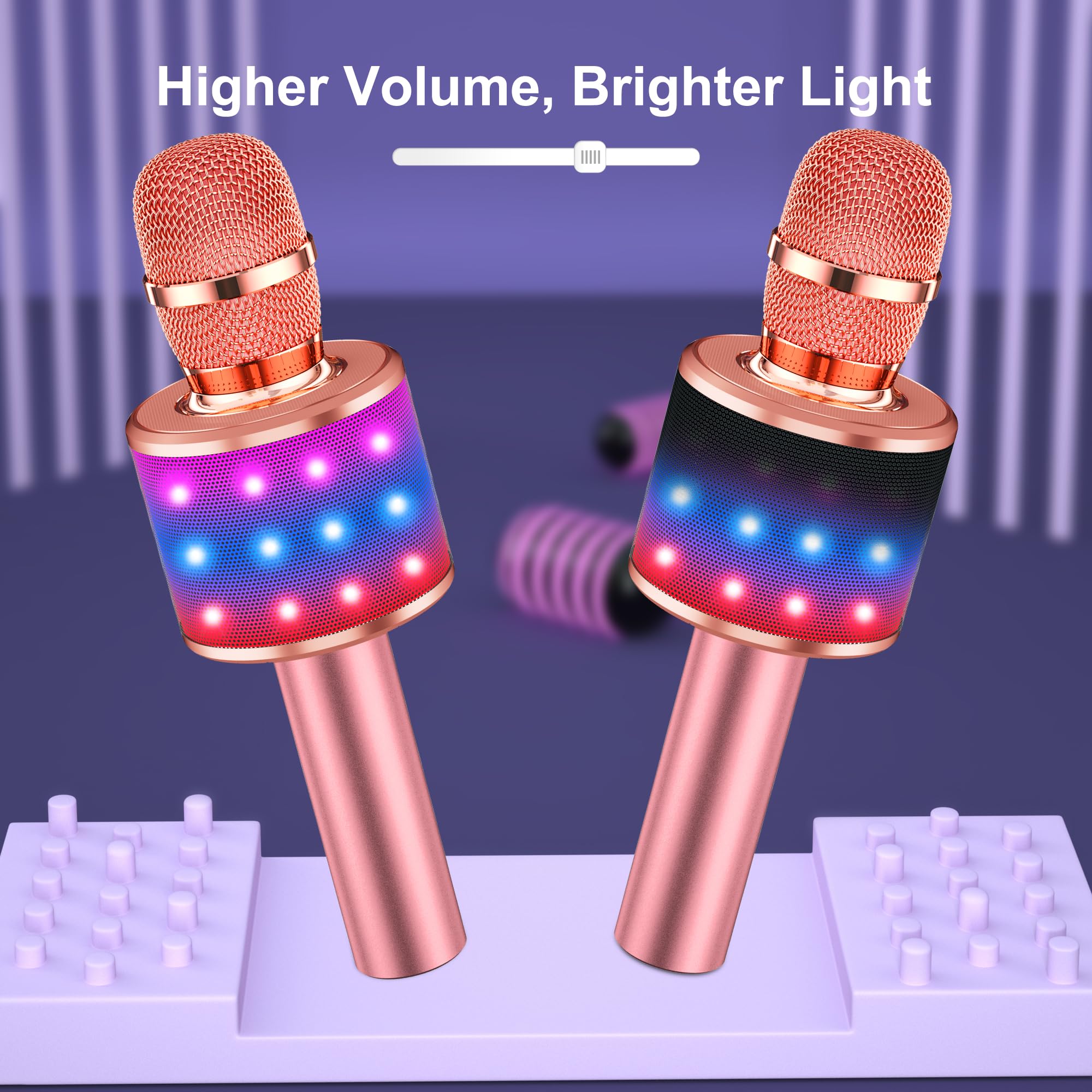 BONAOK Karaoke Microphone for Kids & Adults (Rose Gold) | Sing Your Heart Out Anywhere - Image 6