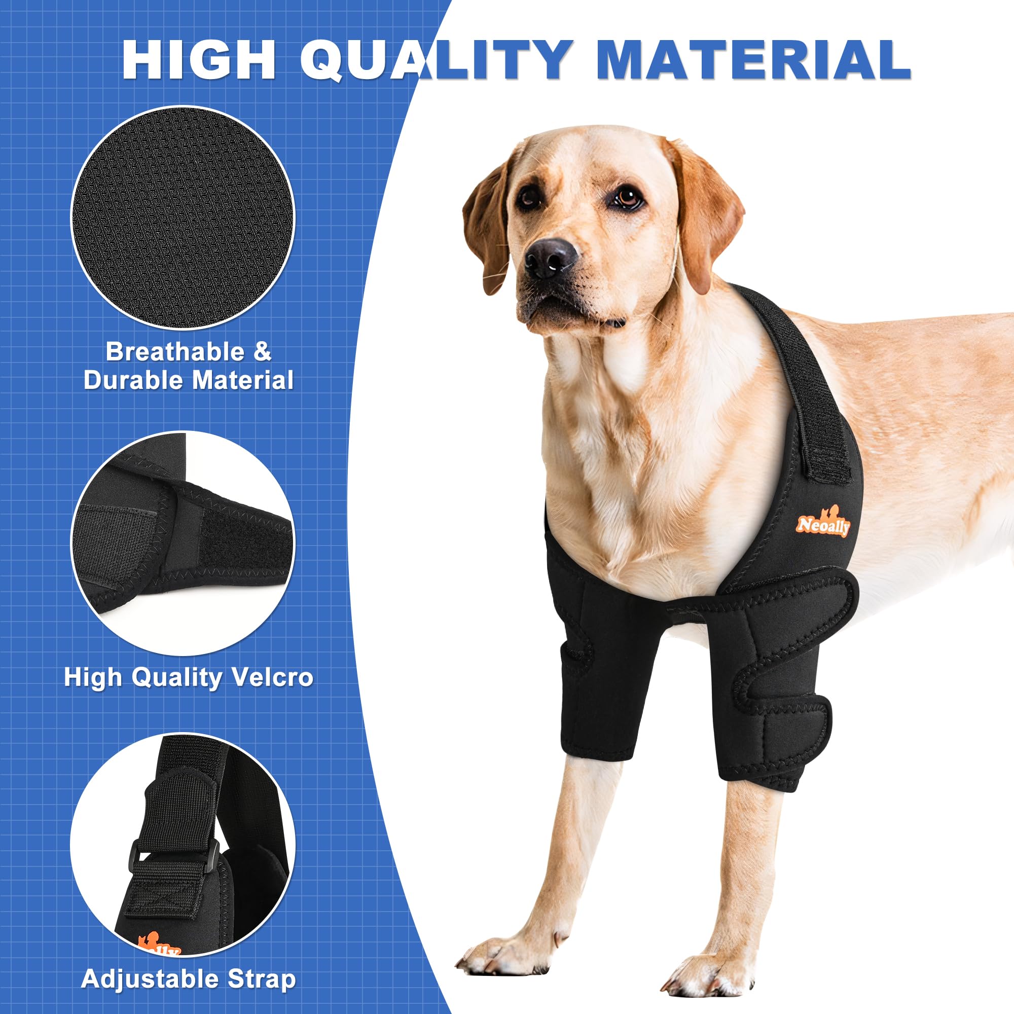 NeoAlly Dog Elbow Brace Protector 1 Pair | Support for Canine Elbow Hygroma & Joint Pain - Image 5