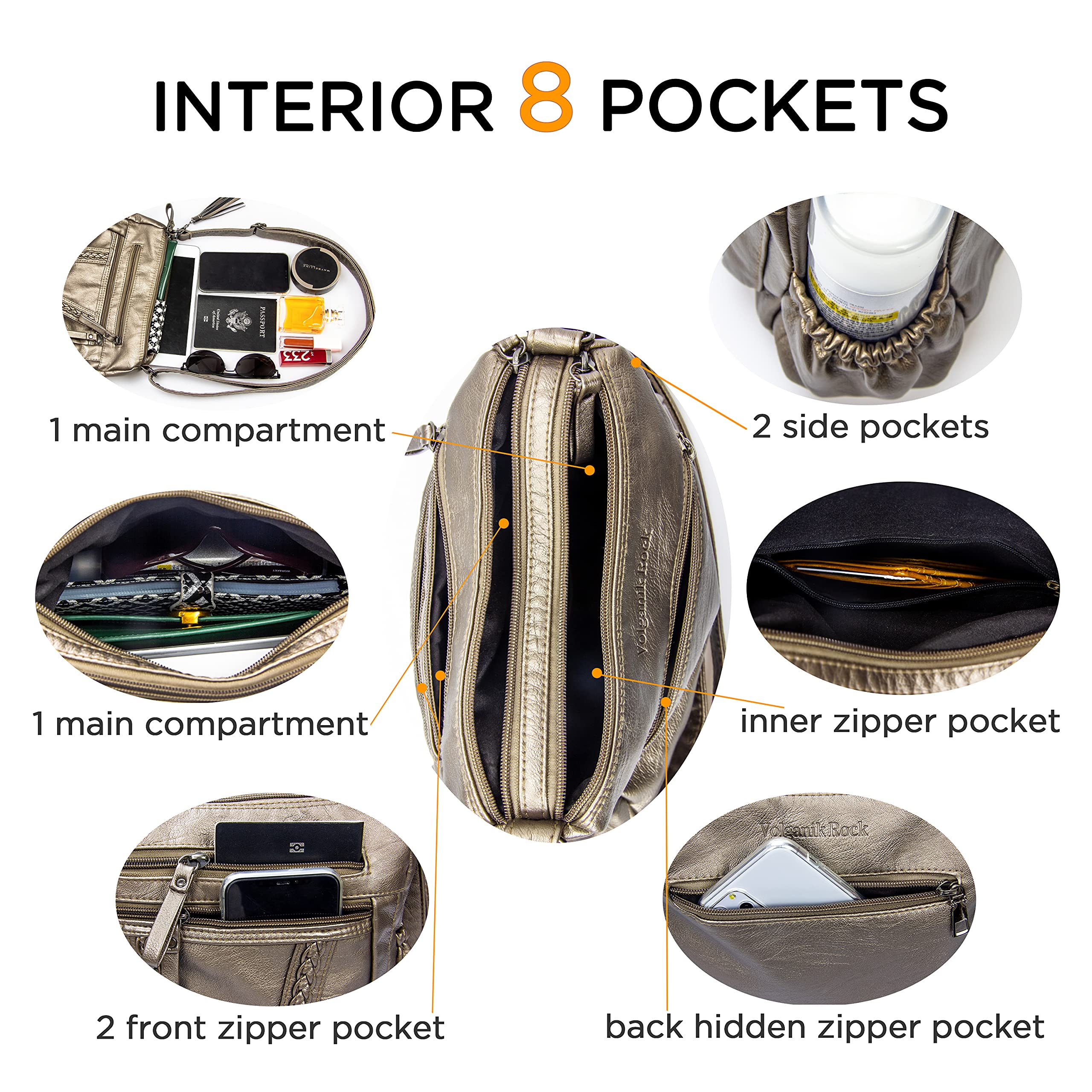 VOLGANIK ROCK Women's Crossbody Bag with Tassel | Roomy, Versatile & Stylish PU Leather Handbag - Image 6