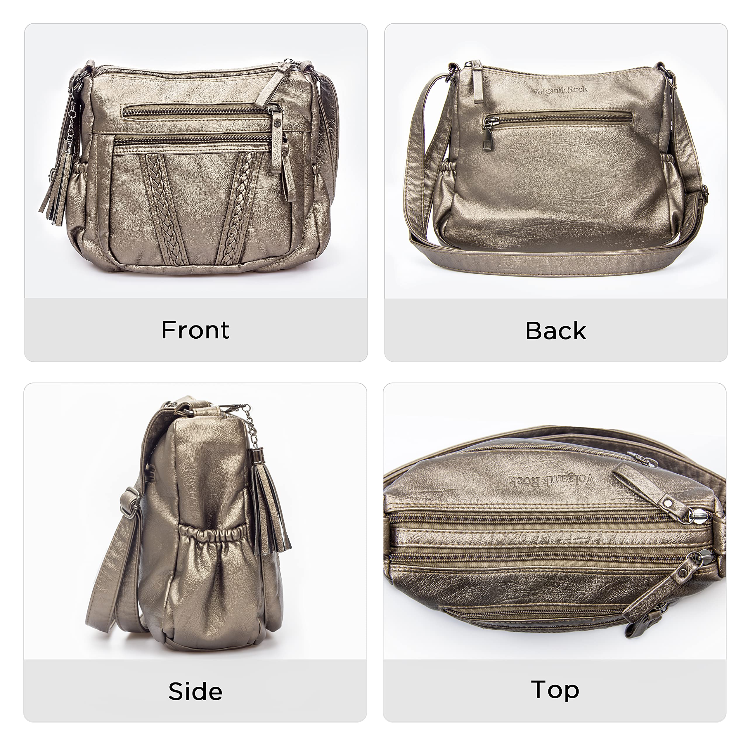 VOLGANIK ROCK Women's Crossbody Bag with Tassel | Roomy, Versatile & Stylish PU Leather Handbag - Image 4